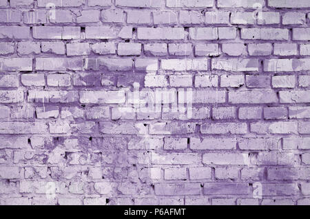 Square brick block wall background and texture. Painted in violet . Stock Photo