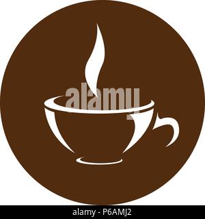 Icon of cup of tea or coffee - cafe symbol Stock Vector