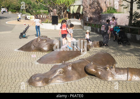 Hippo,hippopotamus,sculpture,Taipei Zoo,zoo,animals,Taipei,Taipei City,Taiwan,city,island,Republic of China,ROC,China,Chinese,Taiwanese,Asia,Asian Stock Photo