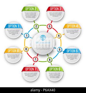 Infographics with steps or options Stock Vector