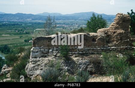 Spain. Tivissa. Iberian settlement of Castellet de Banyoles. Stock Photo