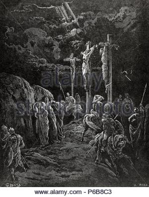 19th Century engraving Print of The Crucifixion 1836 from a painting ...