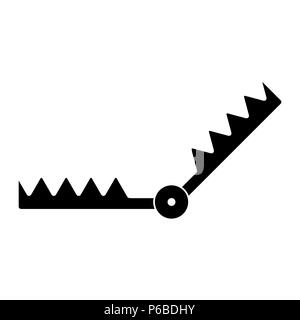 bear trap design isolated on white background Stock Vector