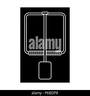 mouse trap design isolated on white background Stock Vector