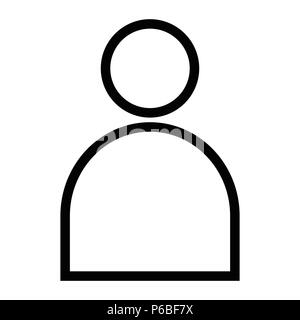 user single icon with outline style vector illustration Stock Vector