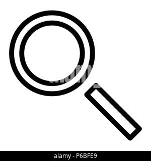 magnifying zoom tools for search icon with outline style vector illustration Stock Vector