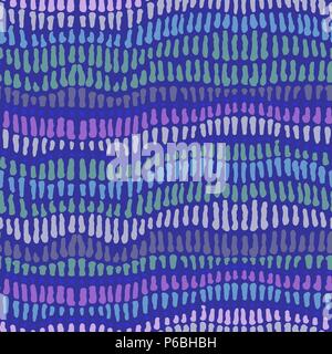 Seamless vector spots and strokes blue colours pattern Stock Vector