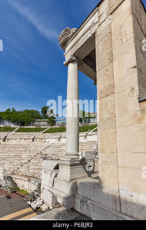 Remainings of Ancient Roman theatre in Plovdiv, Bulgaria Stock Photo