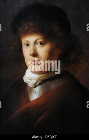 Jan Lievens (1607-1674). Dutch painter. Portrait of Rembrandt Harmenszoon van Rijn (1606-1669), c. 1628. Rijksmuseum. Amsterdam. Holland. Stock Photo