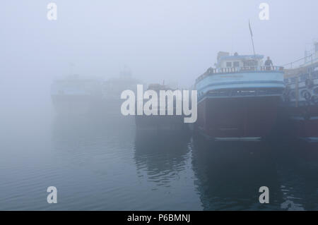 Iranian Dhow Sailors in Deira,Dubai Stock Photo