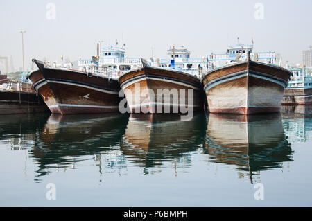 Iranian Dhow Sailors in Deira,Dubai Stock Photo