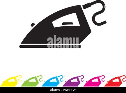 Flat iron vector icon. Laundry and housework symbol. Stock Vector