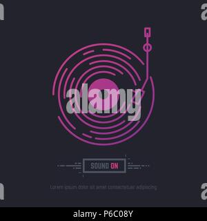 Vinyl disc record Stock Vector