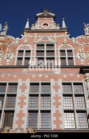 Gdansk city in Poland (also know nas Danzig) in Pomerania region. Famous Arsenal building. Stock Photo