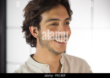 Close Up of Young Man Stock Photo