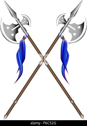 Vector halberds on white Stock Vector