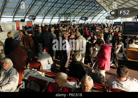 Paris, France, people in a concourse of Charles de Gaulle airport Stock Photo