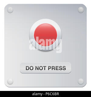 Do Not Press Red Button Stock Photo - Alamy