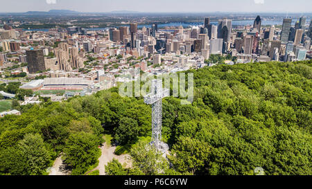 Mount Royal Cross or Croix du Mont Royal, Montreal, Canada Stock Photo