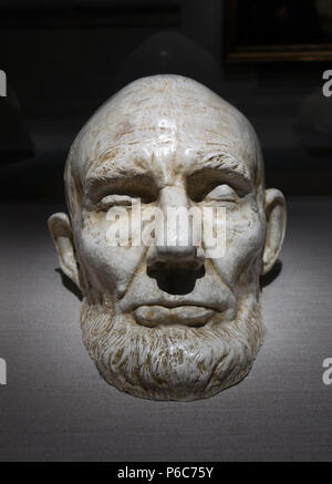 A 'life mask' of president Abraham Lincoln on display at the National Portrait Gallery, Washington, District of Columbia, USA Stock Photo