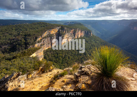 The Iconic Baltzer lookout and Hanging Rock at Blackheath New South Wales Australia on 20th June 2018 Stock Photo