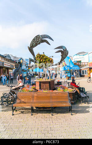 san francisco,california,usa,2016/04/20:  Pier 39 on sunny day. Stock Photo