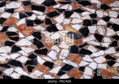 Decorative pavement texture, pattern of gravel stones, colorful texture background Stock Photo