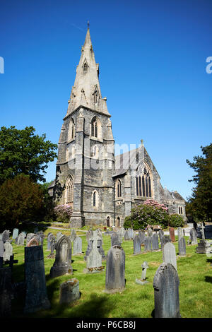 St Marys church and churchyard Ambleside lake district cumbria england uk Stock Photo