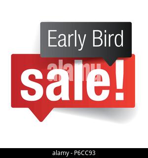 Early bird sale label tag Stock Vector