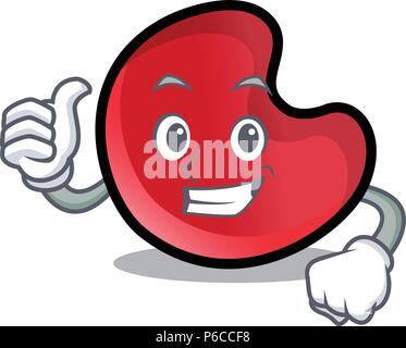 Thumbs up candy moon character cartoon Stock Vector