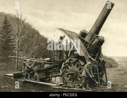 world war i, Big Bertha, 42 cm Mörser, ww1, wwi, world war one Stock Photo