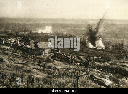 world war i, Grenade explosion, craonne, ww1, wwi, world war one Stock Photo