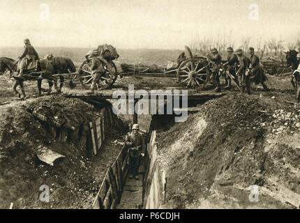 artillery, world war i, trench, ww1, wwi, world war one Stock Photo