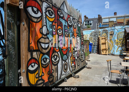 Graffiti at Brick Lane, East London. Stock Photo