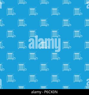 Heater pattern vector seamless blue Stock Vector