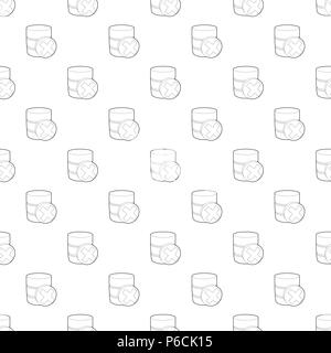 Closed database icon, outline style Stock Vector