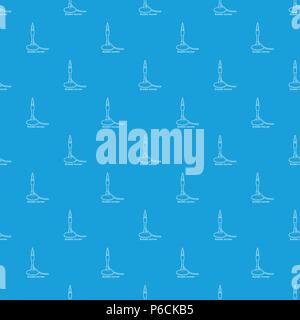 Bunsen burner pattern vector seamless blue Stock Vector