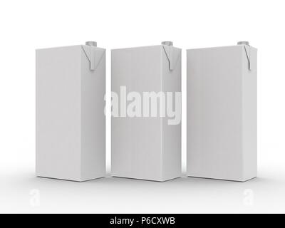 Download Set of blank juice boxes. Retail package mockup. Isolated ...