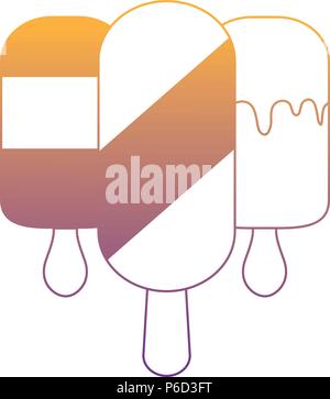 Ice cream bars icon over white background, vector illustration Stock ...