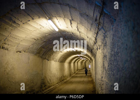 Tunnel to the antinuclear bunker in Tirana, Albania Stock Photo