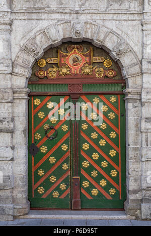 Old Door In Medieval Tallinn Stock Photo