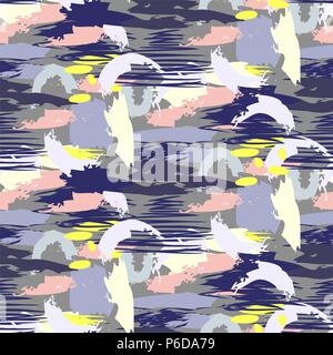 Brushed purple rough textured seamless vector pattern. Stock Vector