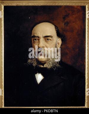 AMADOR DE LOS RIOS, JOSE. POLITICO ESPAÑOL. BAENA 1818 - 1878. OLEO DE FRANCISCO PRADILLA. MUSEO MUNICIPAL. MADRID. Stock Photo