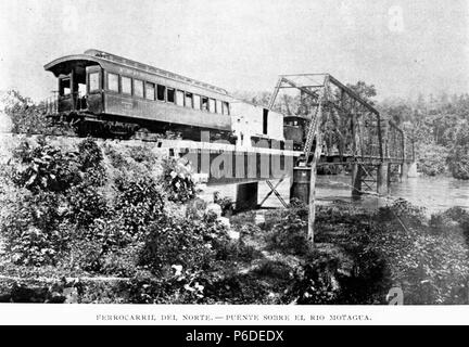 Español: Ferrocarril del Norte: puente sobre el río Motagua en 1896. 1896 42 Ferrocarrilnorte Stock Photo
