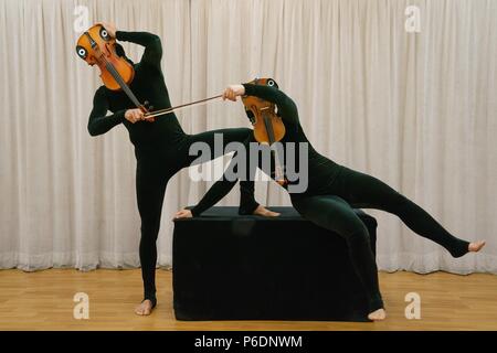New York, NY, USA. 29th June, 2018. Cast of Mummenschanz in attendance for MUMMENSCHANZ Debut New Show 'you and me', Pearl Studios, New York, NY June 29, 2018. Credit: Jason Smith/Everett Collection/Alamy Live News Stock Photo