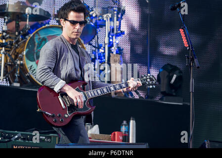Glasgow, UK. 29th June 2018.  The Stereophonics headline the Main stage at TRNSMT Festival 2018, Glasgow Green, Glasgowl 29/06/2018 © Gary Mather/Alamy Live News
