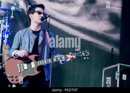 Glasgow, UK. 29th June 2018.  The Stereophonics headline the Main stage at TRNSMT Festival 2018, Glasgow Green, Glasgowl 29/06/2018 © Gary Mather/Alamy Live News