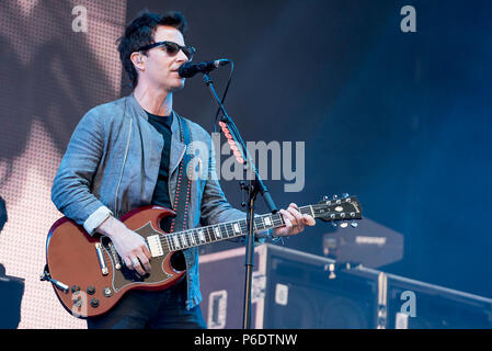 Glasgow, UK. 29th June 2018.  The Stereophonics headline the Main stage at TRNSMT Festival 2018, Glasgow Green, Glasgowl 29/06/2018 © Gary Mather/Alamy Live News