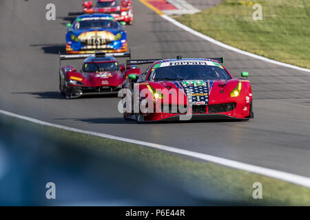 Watkins Glen, New York, USA. 30th June, 2018. The Scuderia Corsa Ferrari 458 Italia car practice for the Sahlen's Six Hours At The Glen at Watkins Glen International Raceway in Watkins Glen, New York. Credit: Walter G Arce Sr Asp Inc/ASP/ZUMA Wire/Alamy Live News Stock Photo