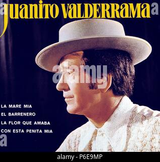 JUANITO VALDERRAMA. CANTANTE ESPAÑOL. TORREDELCAMPO 1916 - 2004. PORTADA DISCO. Stock Photo